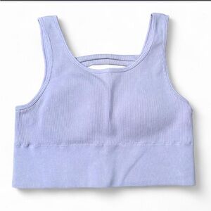 Harmony Balance Lilac Ribbed Crop Tank Top